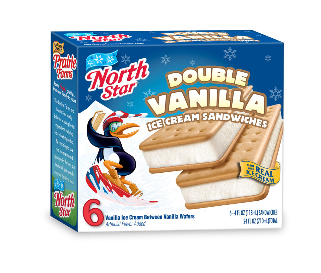 Double Vanilla Ice Cream Sandwiches, 6ct