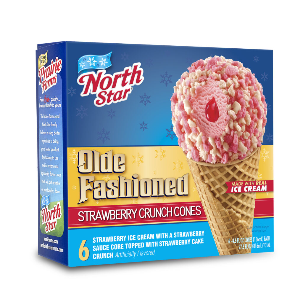 Olde Fashioned Strawberry Crunch Cones, 6ct