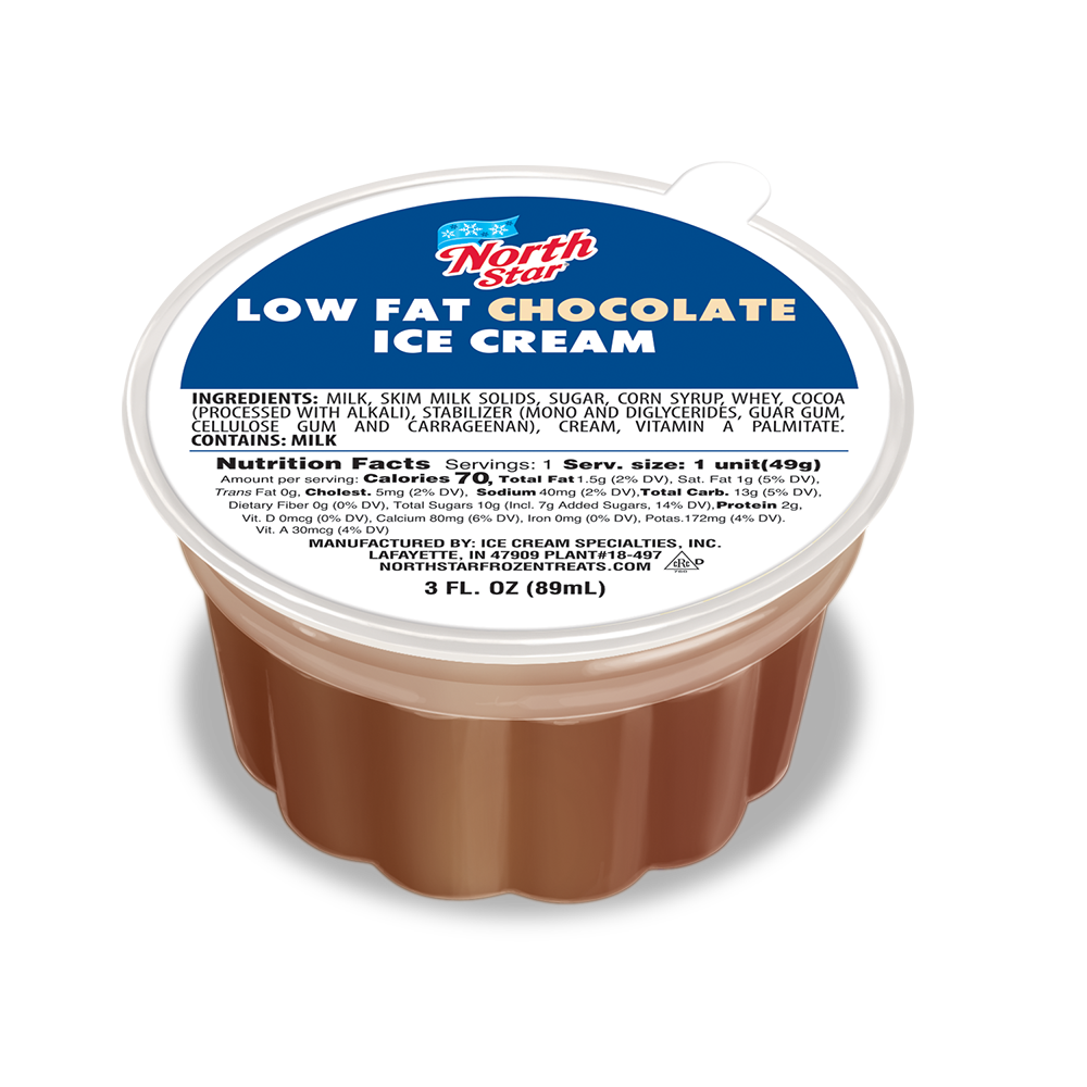 3oz Low Fat Chocolate Ice Cream Cup