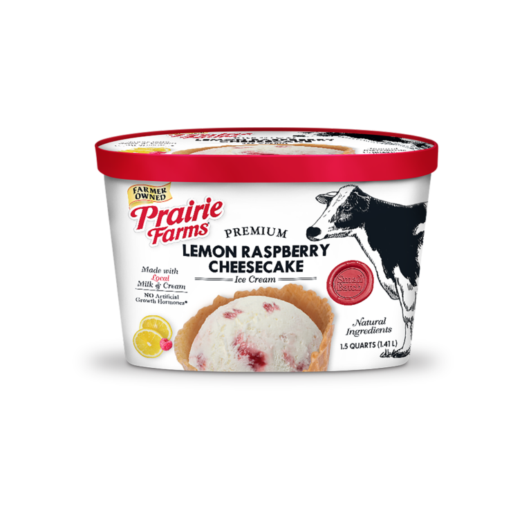 Lemon Raspberry Cheesecake Ice Cream Prairie Farms Dairy, Inc.