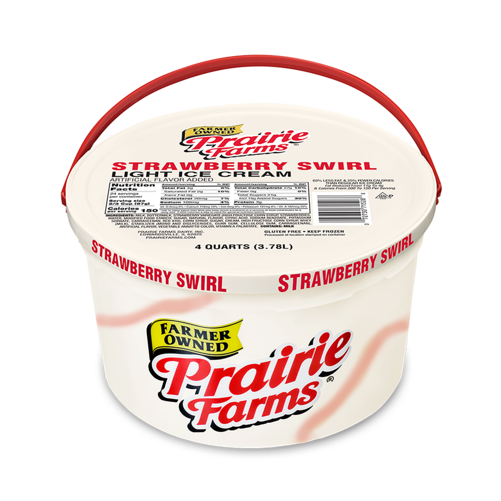 Strawberry Swirl Light Ice Cream Prairie Farms Dairy, Inc.