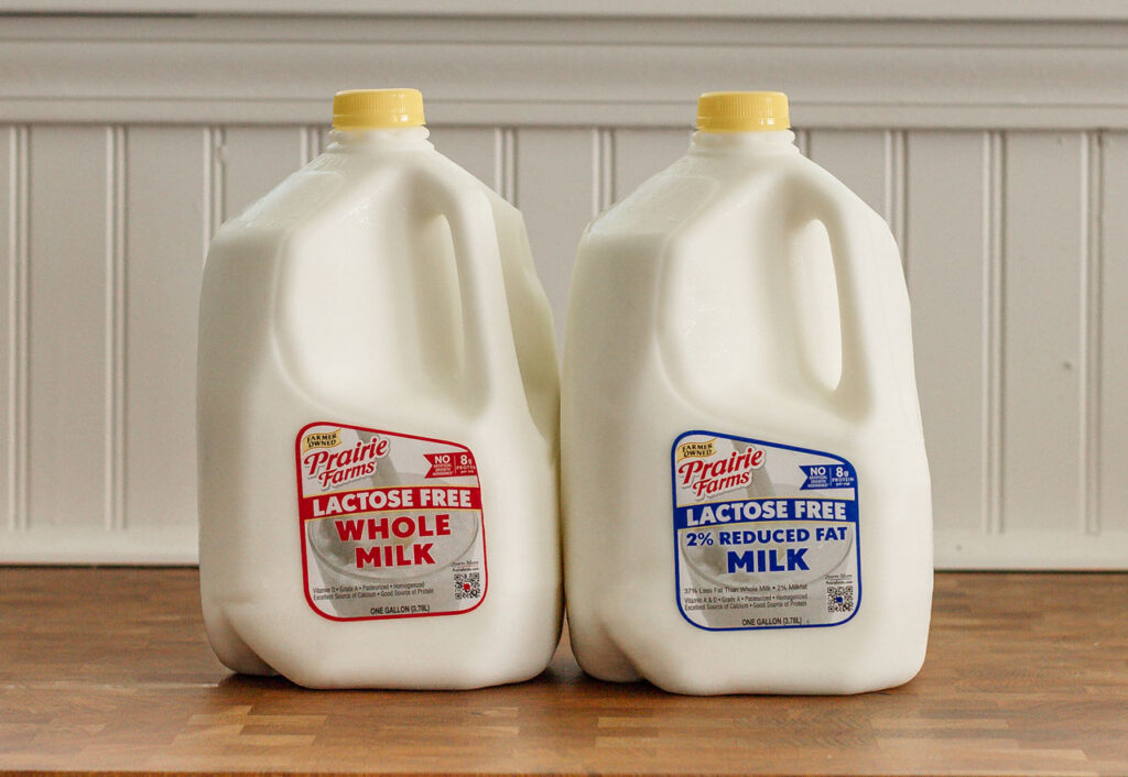 Prairie Farms Fresh Lactose Free Gallons - Whole Milk and 2% Milk
