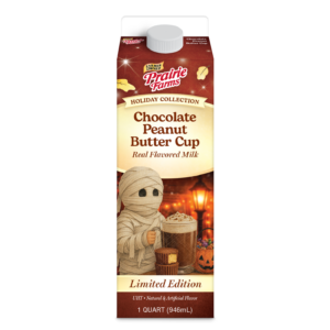 Prairie Farms Holiday Collection UHT Chocolate Peanut Butter Cup flavored milk 1 quart container