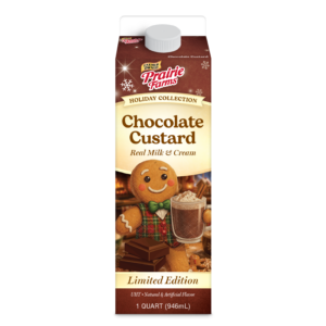 Prairie Farms Holiday Collection Chocolate Custard 1 quart container